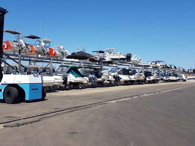 Boats are stored in their own allocated rack © Sydney Harbour Boat Storage http://sydneyharbourboatstorage.com.au/